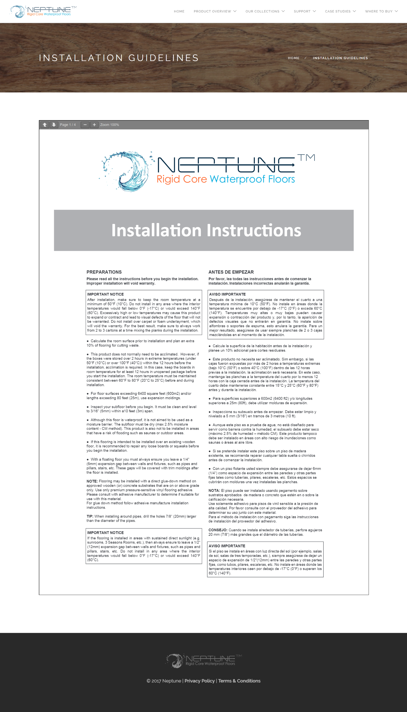 Neptune Rigid Core Vinyl Flooring Denver Hardwood Co Neptune Installation Guidelines