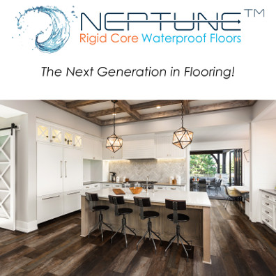 Neptune Waterproof Flooring Logo and Flooring Image