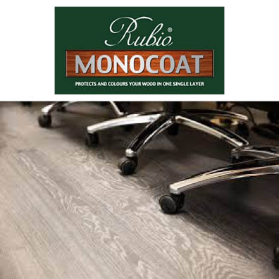 Rubio Monocoat Wood Products Logo and Flooring Image