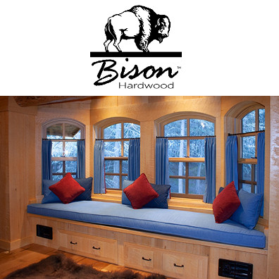 Bison Hardwood, Custom Wood Flooring and Molding Logo