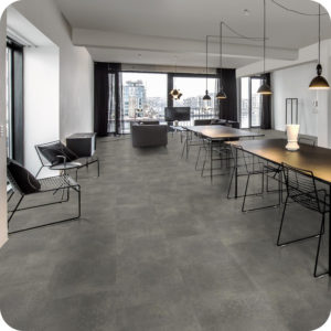 Kahrs, Stone Look, Kings Peak, Luxury Vinyl Flooring in an open floor plan loft condo
