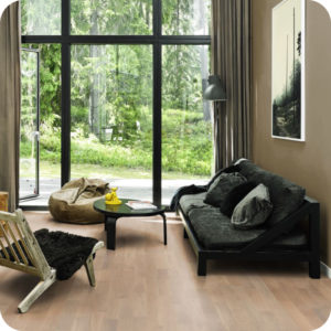 Kährs, Sand, Oak Portofino, Engineered Wood Flooring in a Living Room