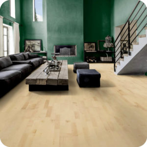 Kahrs, Tres, European Maple Gotha Engineered Wood Flooring in an open Living Room