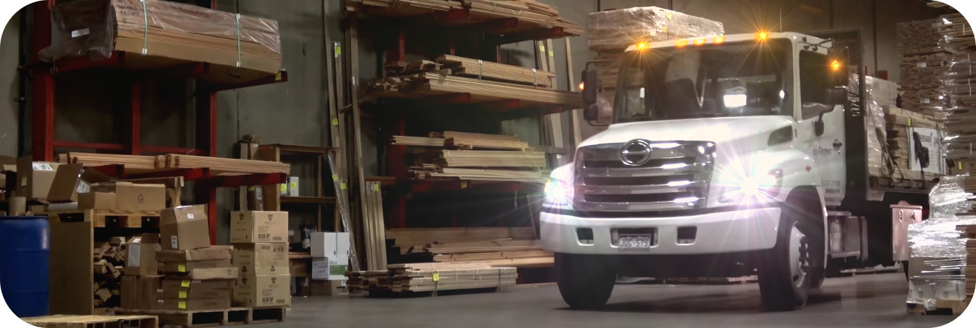 Denver Hardwood Delivery Truck and Warehouse
